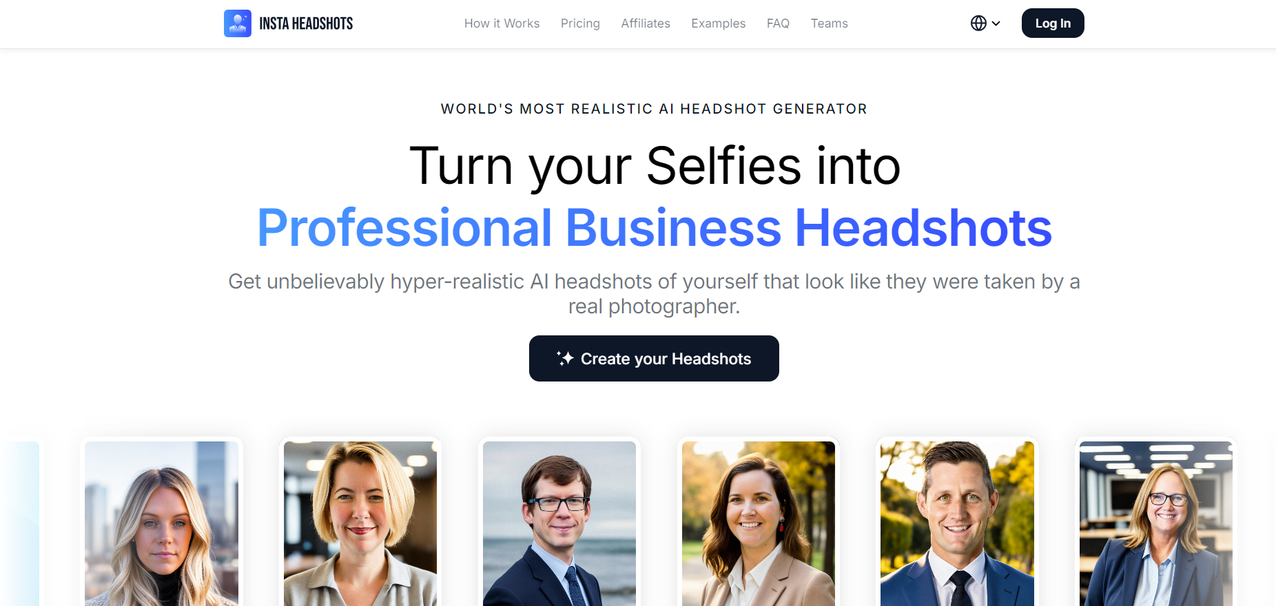 Get your AI headshots now with InstaHeadshots