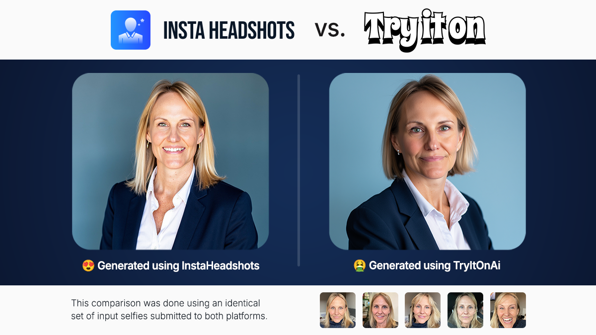 InstaHeadshots vs. Try it on AI: Best AI Headshot App in 2025