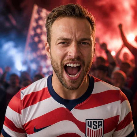 United States soccer fan — Celebration AI photo