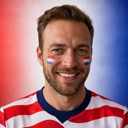 United States soccer fan — Portrait AI photo