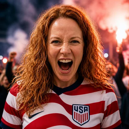 United States soccer fan photo — Celebration style