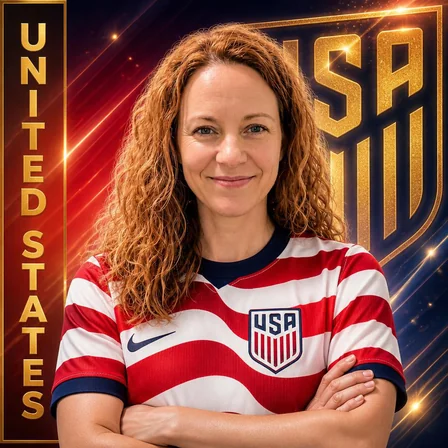 United States soccer fan photo — Fan card style